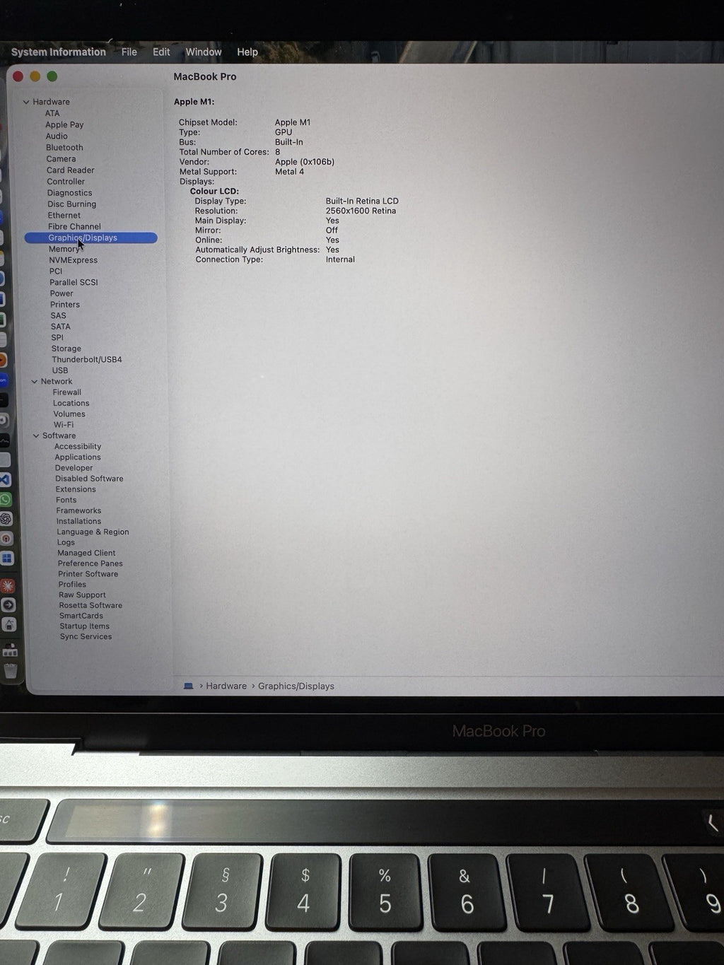 MacBook Pro M1 Prozessor 14" 8GB 256GB