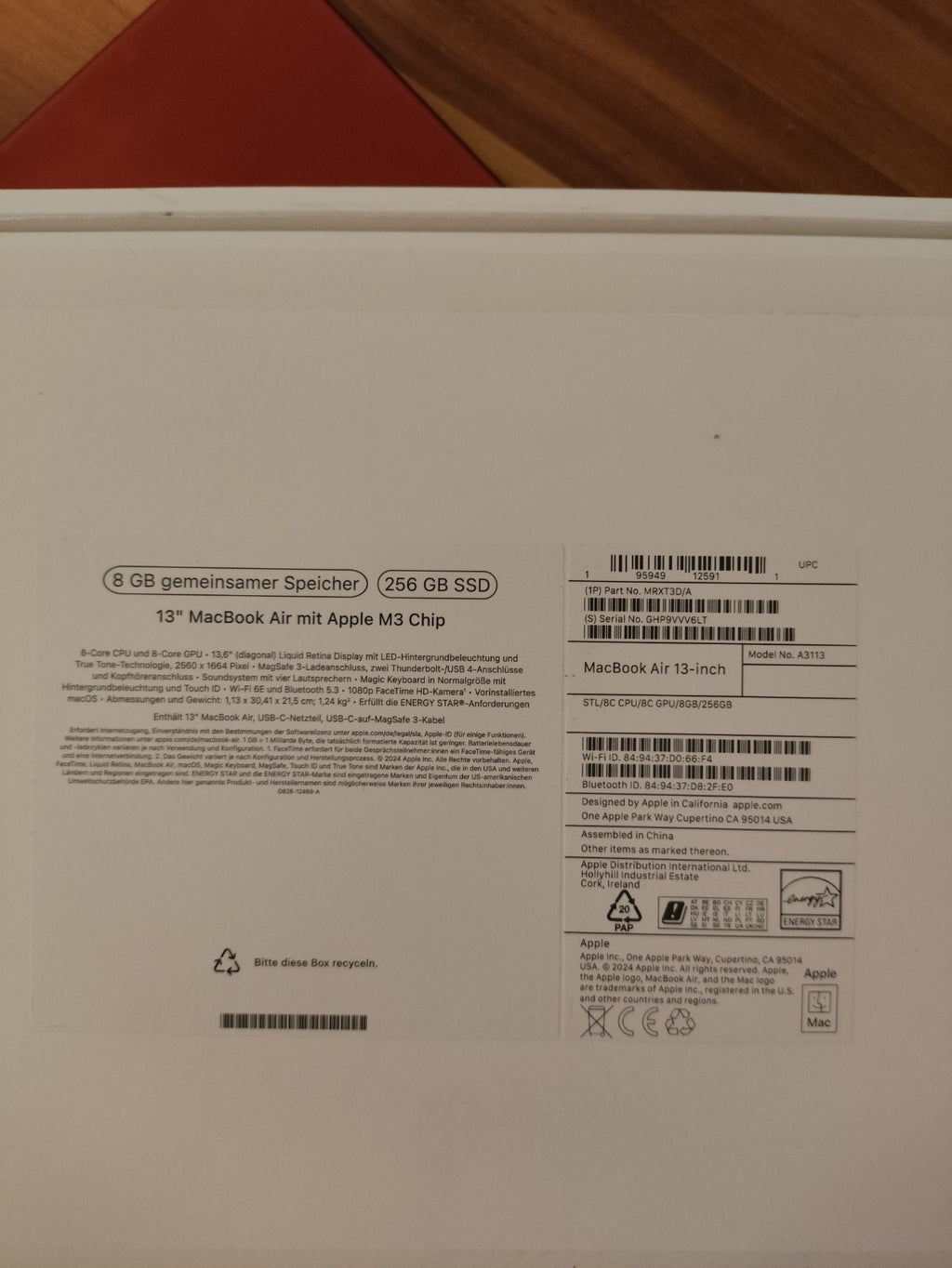 MacBook Pro M3 2024 13" 8GB 256GB
