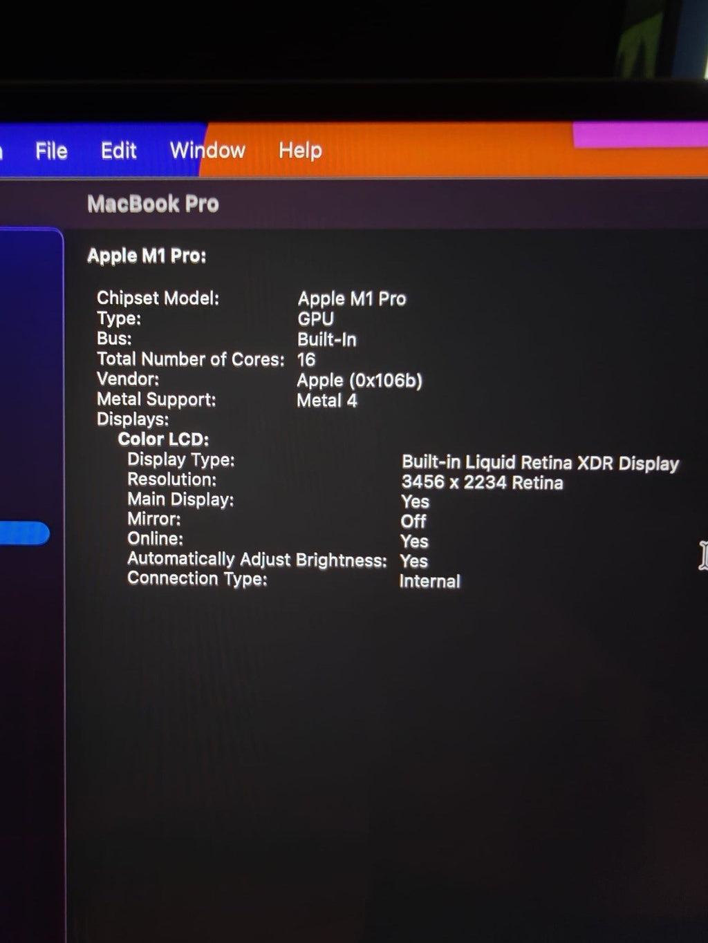 MacBook Pro M1 Pro 16" 16GB 512GB Grade B