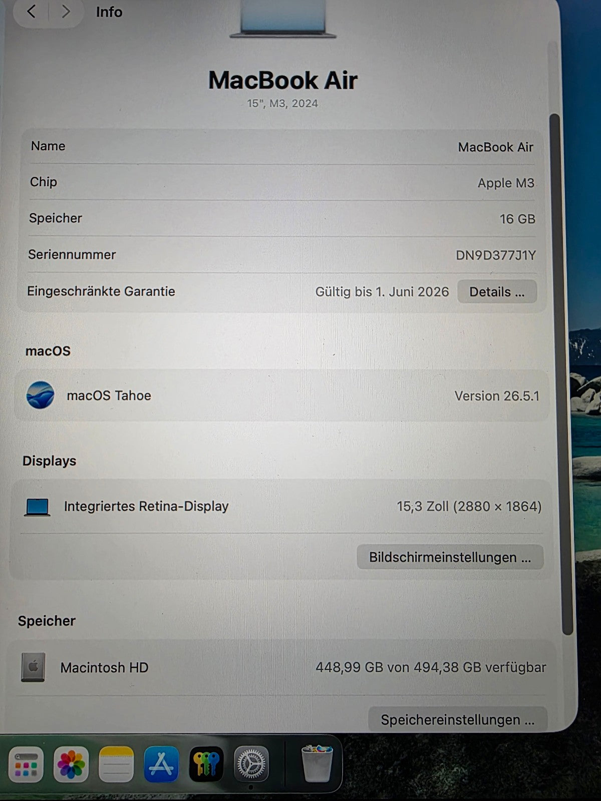MacBook Pro M3 Pro 15.3" 16GB 512GB Grade B