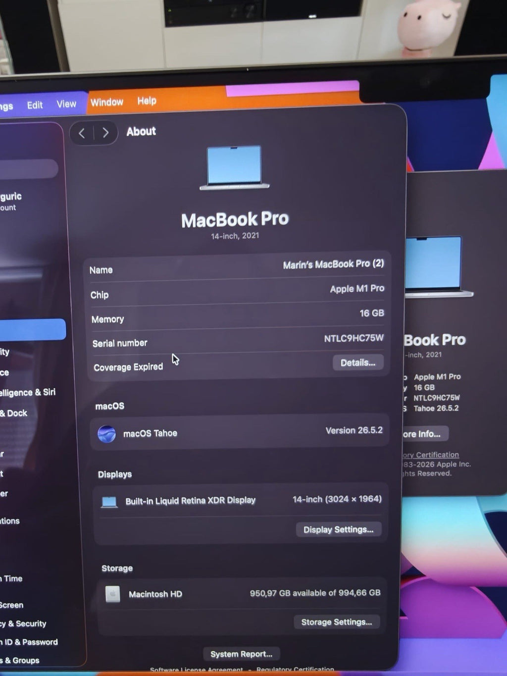 MacBook Pro M1 Pro 14" 16GB 1TB Grade B
