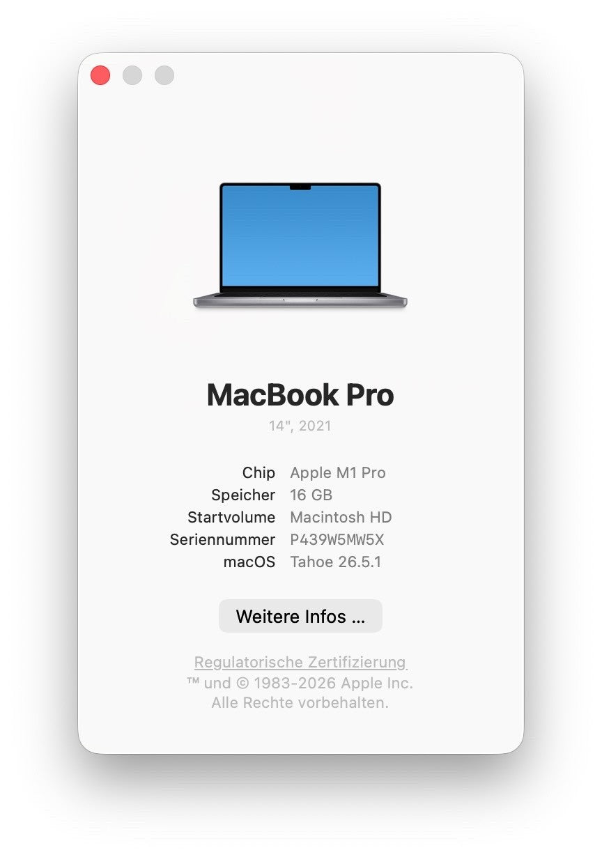 MacBook Pro M1 Pro 14" 16GB 1TB Grade A