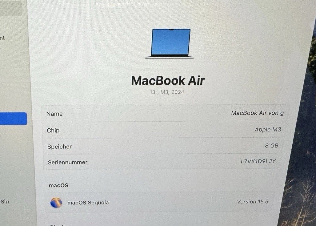MacBook Air M3 13.6" 8GB 256GB