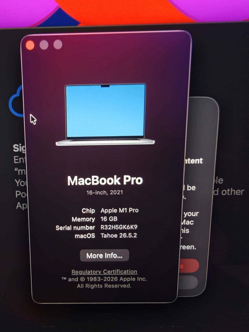MacBook Pro M1 Pro 16" 16GB 512GB Grade B