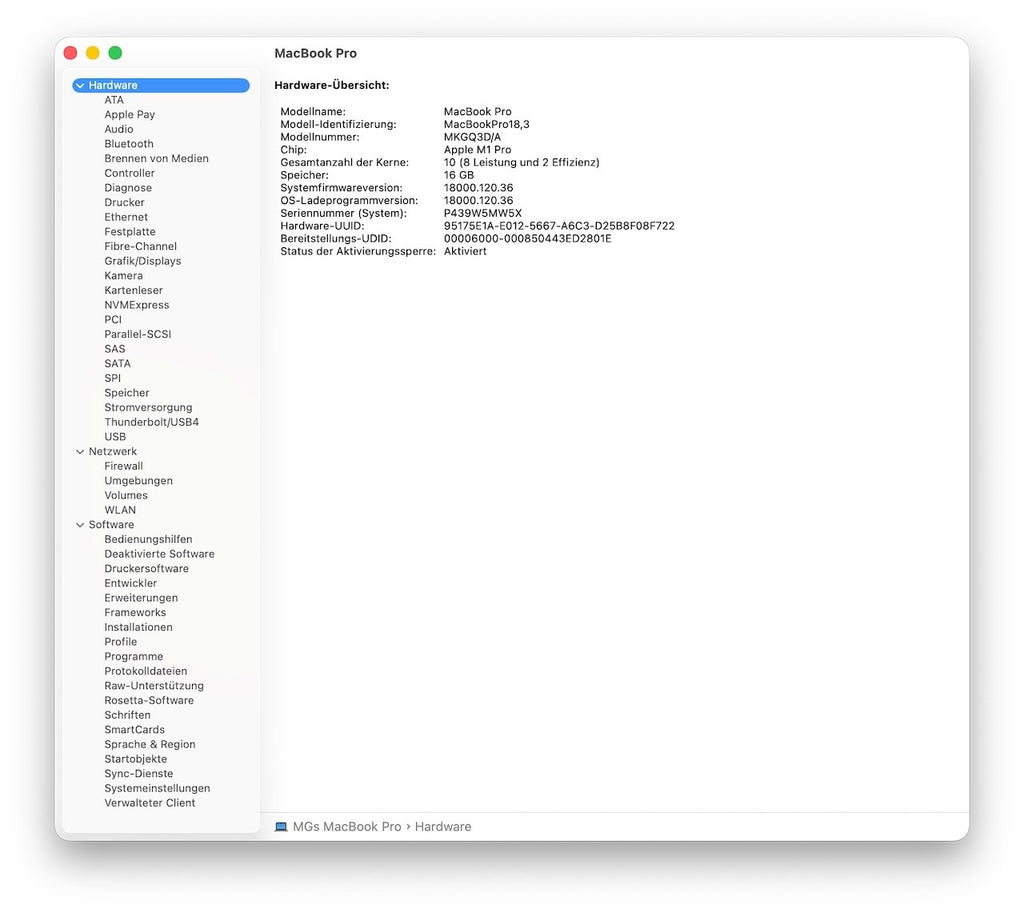 MacBook Pro M1 Pro 14" 16GB 1TB Grade A