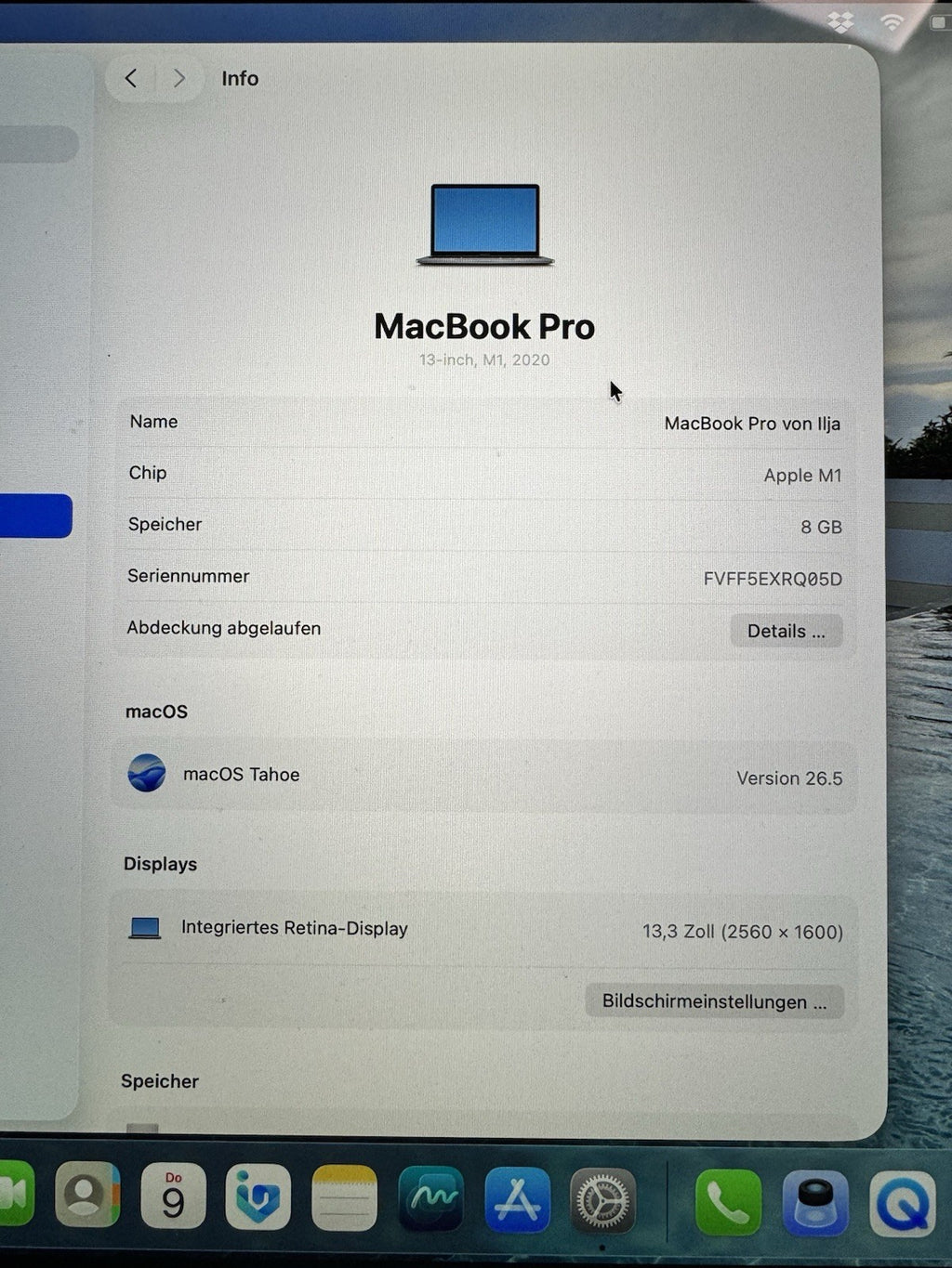 MacBook Pro M1 Pro 13" 8GB 256GB