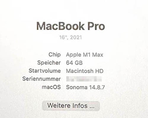 MacBook Pro M1 Max 16" 64GB 1TB