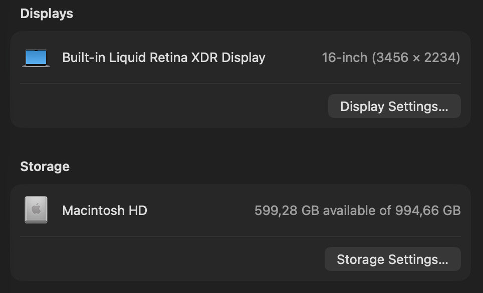 MacBook Pro M1 Max 16" 32GB 1TB