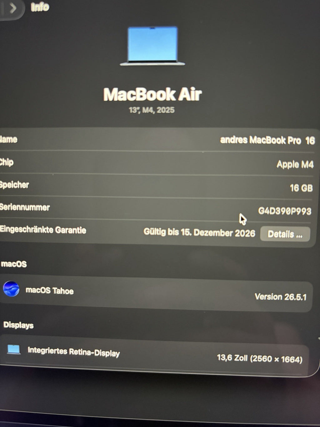 MacBook Pro M4 13" 16GB 256GB