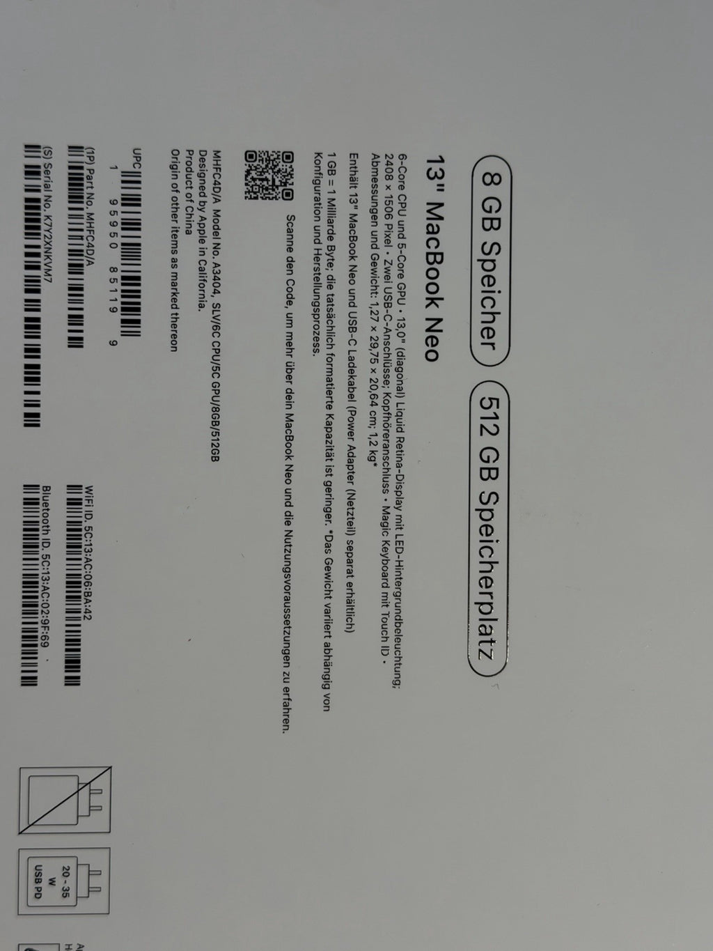 MacBook Pro A18 Pro 13" 8GB 512GB Grade A