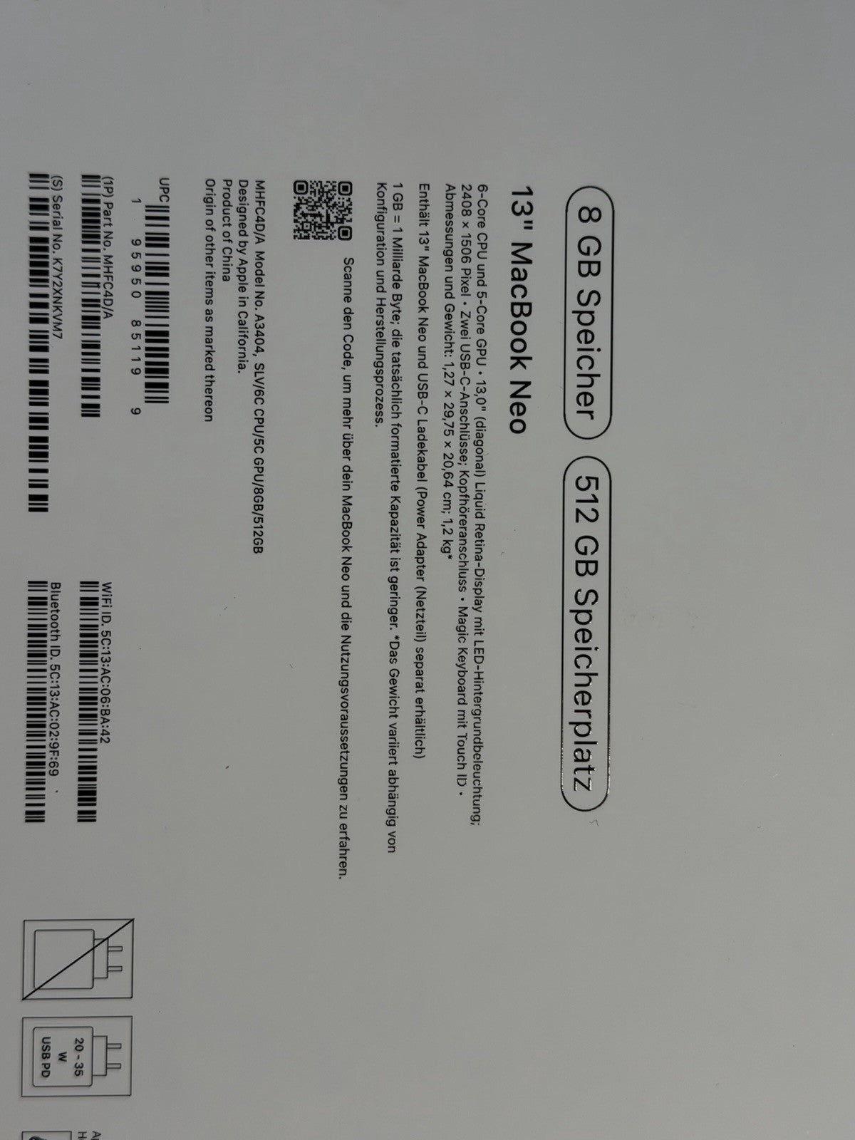 MacBook Pro A18 Pro 13" 8GB 512GB Grade A